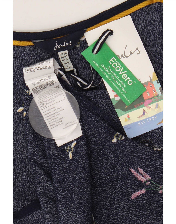 Joules ženska majica s apstraktnim uzorkom UK 20 2XL tamnoplava viskoza