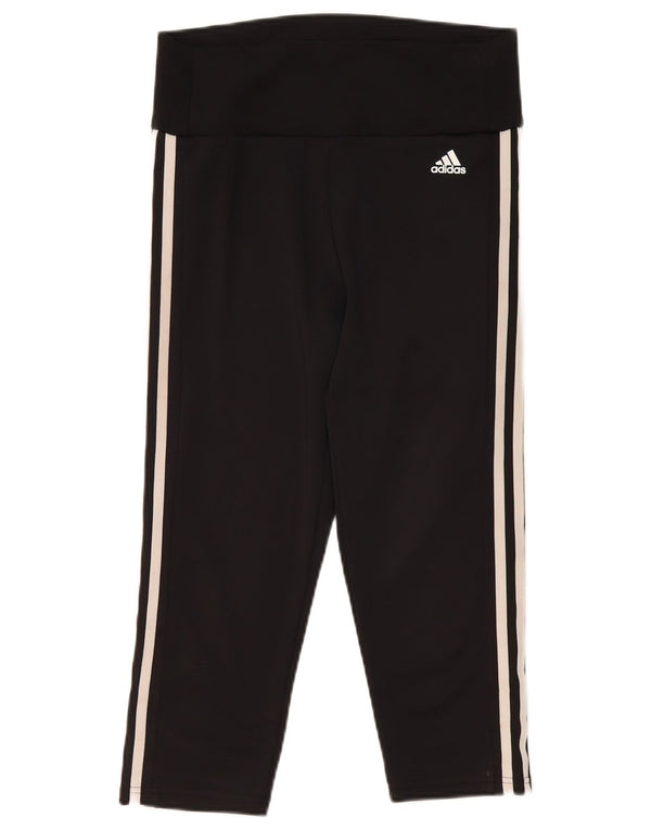 Adidas ženske Aeroready Capri tajice UK 12/14 Srednje crni poliester