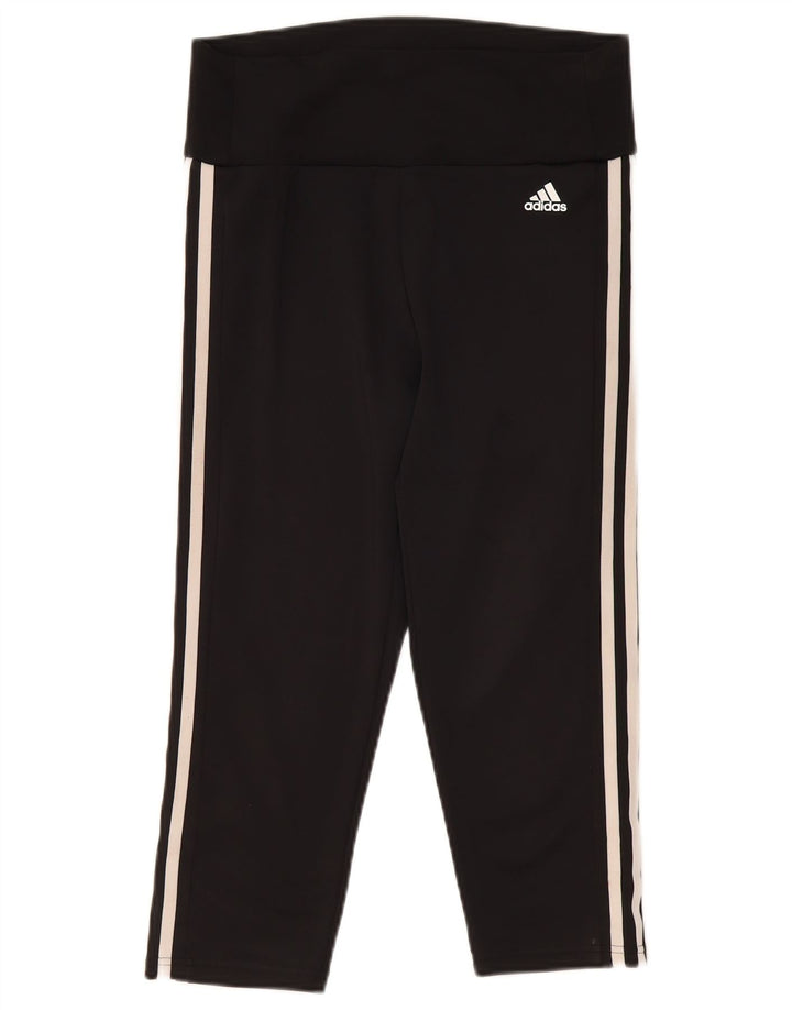 Adidas ženske Aeroready Capri tajice UK 12/14 Srednje crni poliester