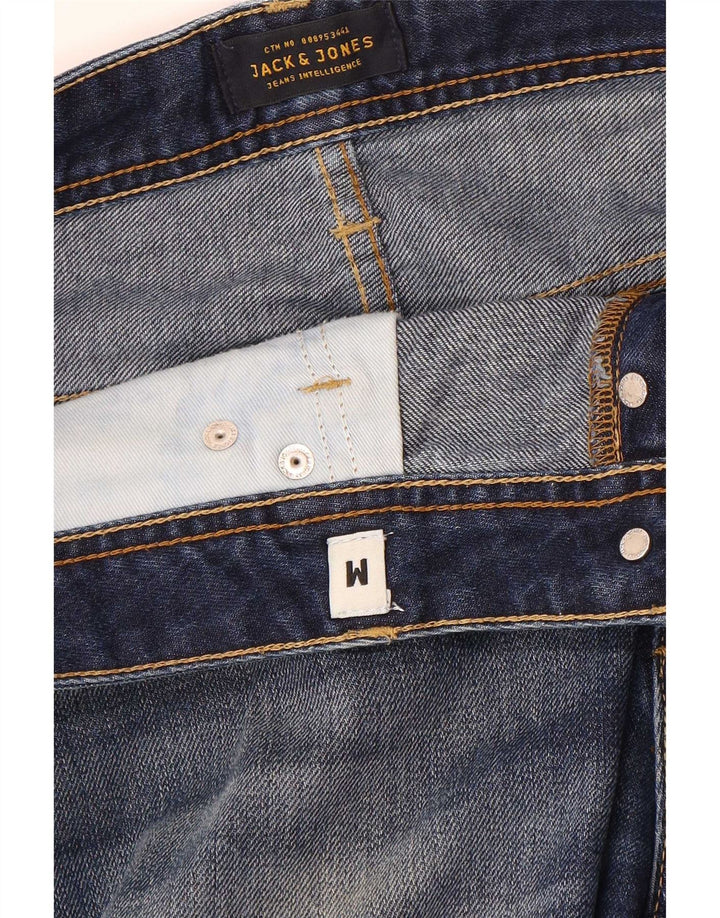 Jack & Jones Mens Regular Fit Denim Shorts Medium W32 Blue
