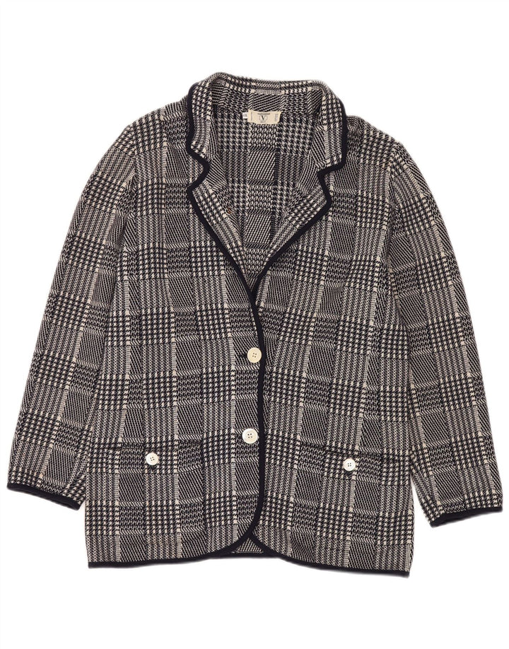 VALENTINO Ženska jakna sakoa Miss V IT 48 XL mornarsko plava houndstooth