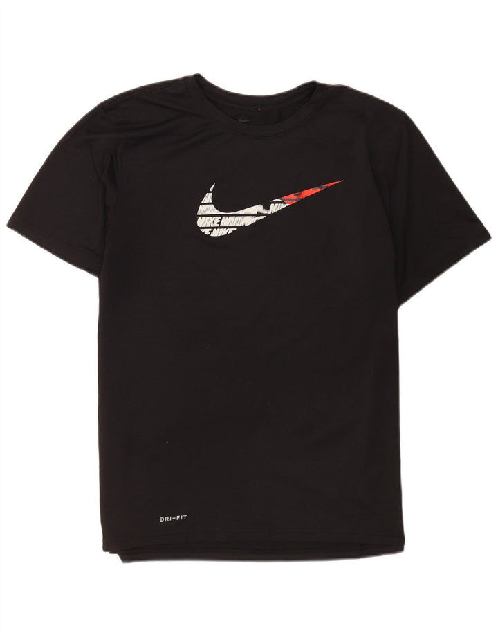 Nike ženska majica kratkih rukava Dri Fit Regular Graphic Top UK 16 velika crna poliester