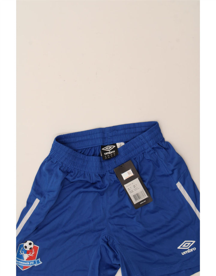 UMBRO Boys Dartmouth Sport Shorts 9-10 Years  Blue Polyester Vintage Umbro and Second-Hand Umbro from Messina Hembry 