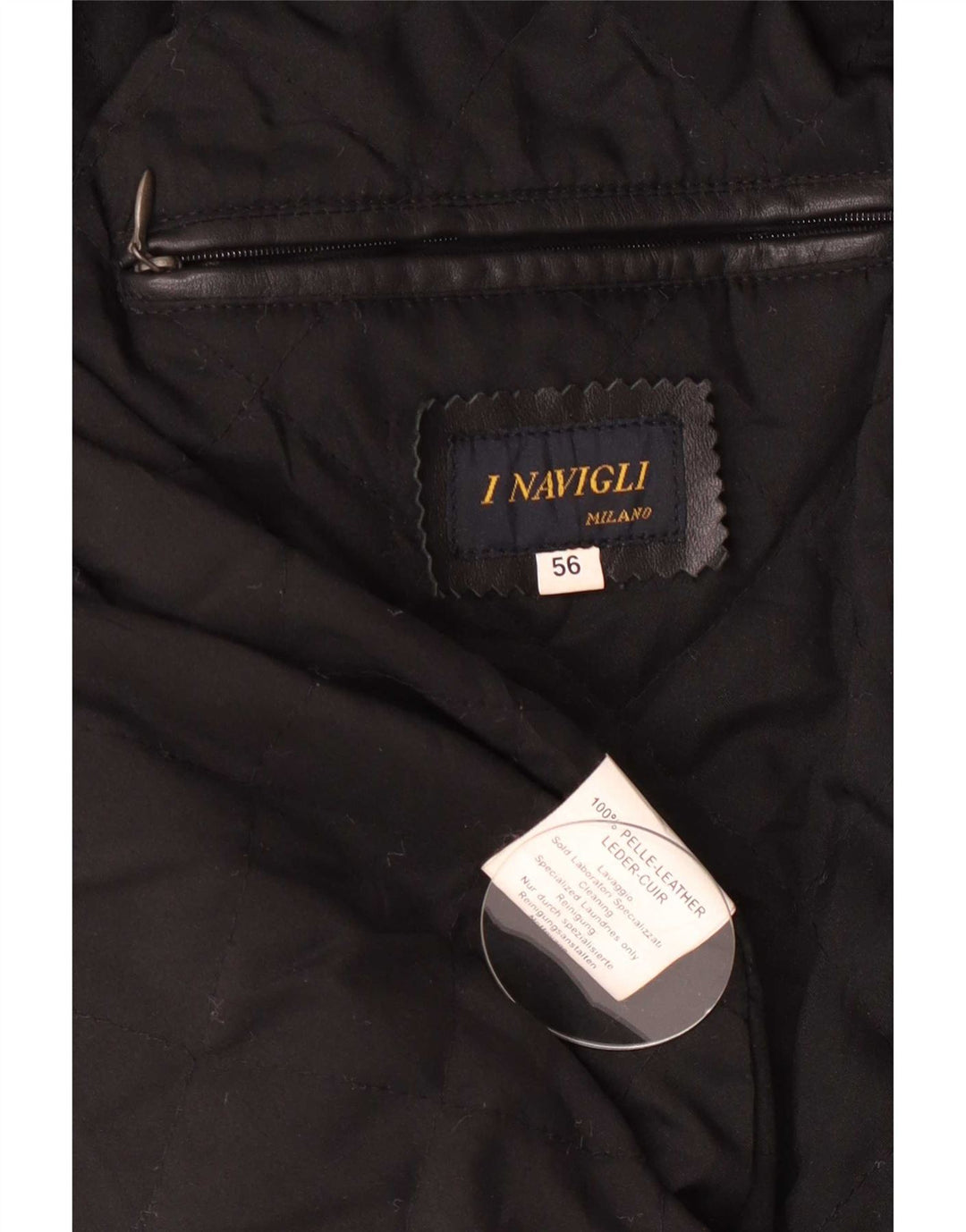 I NAVIGLI muška kožna jakna IT 56 3XL crna