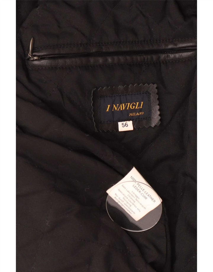 I NAVIGLI muška kožna jakna IT 56 3XL crna