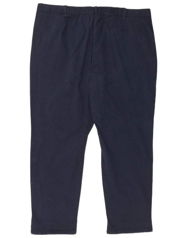 M&Co ženske sužene chino hlače UK 22 3XL W42 L29 tamnoplavi pamuk
