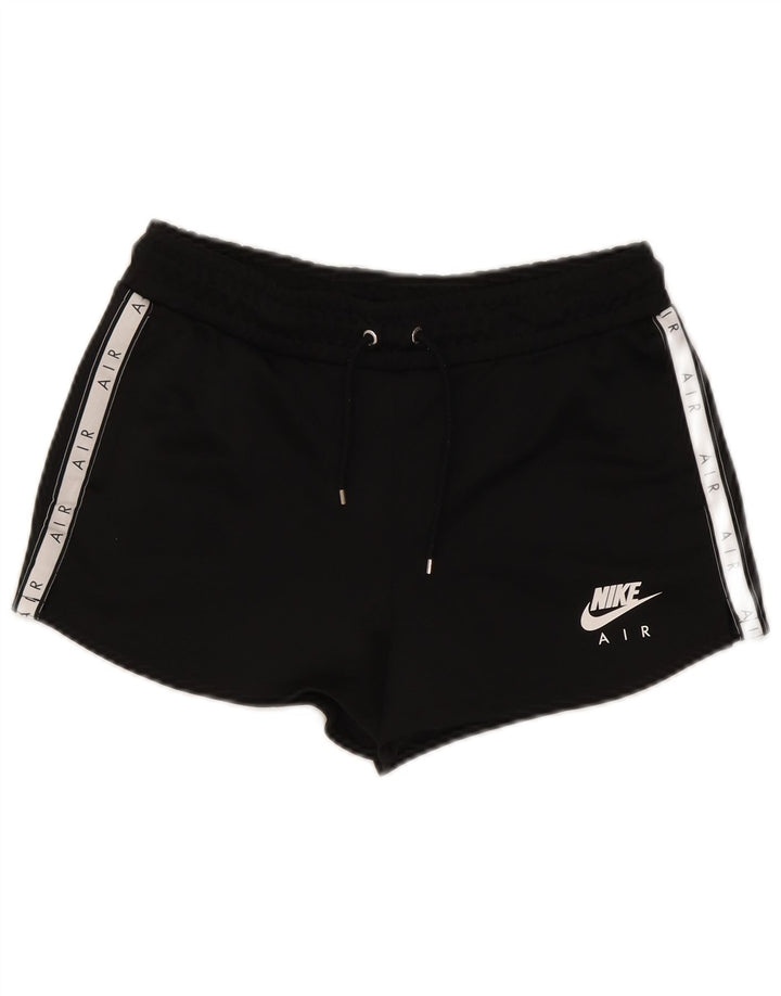 NIKE Womens Graphic Sport Shorts UK 10 Small  Black Polyester