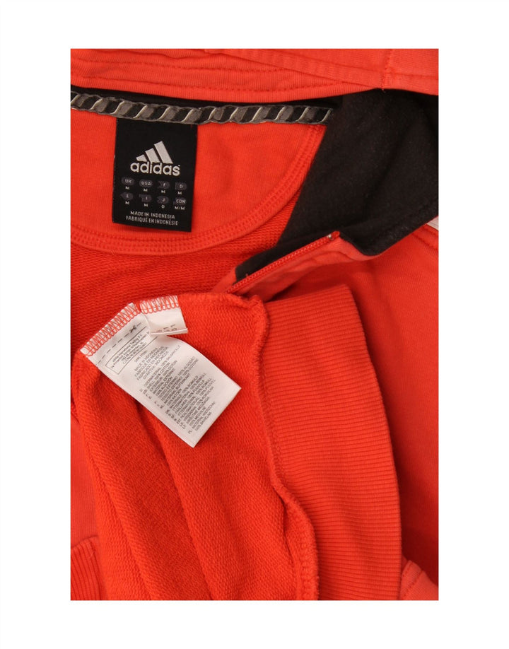 Adidas muški pulover s kapuljačom s patentnim zatvaračem srednje crvene boje