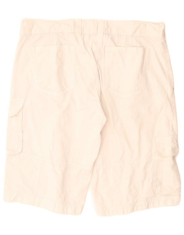 Benetton muške kargo kratke hlače IT 50 Large W34 bijeli pamuk