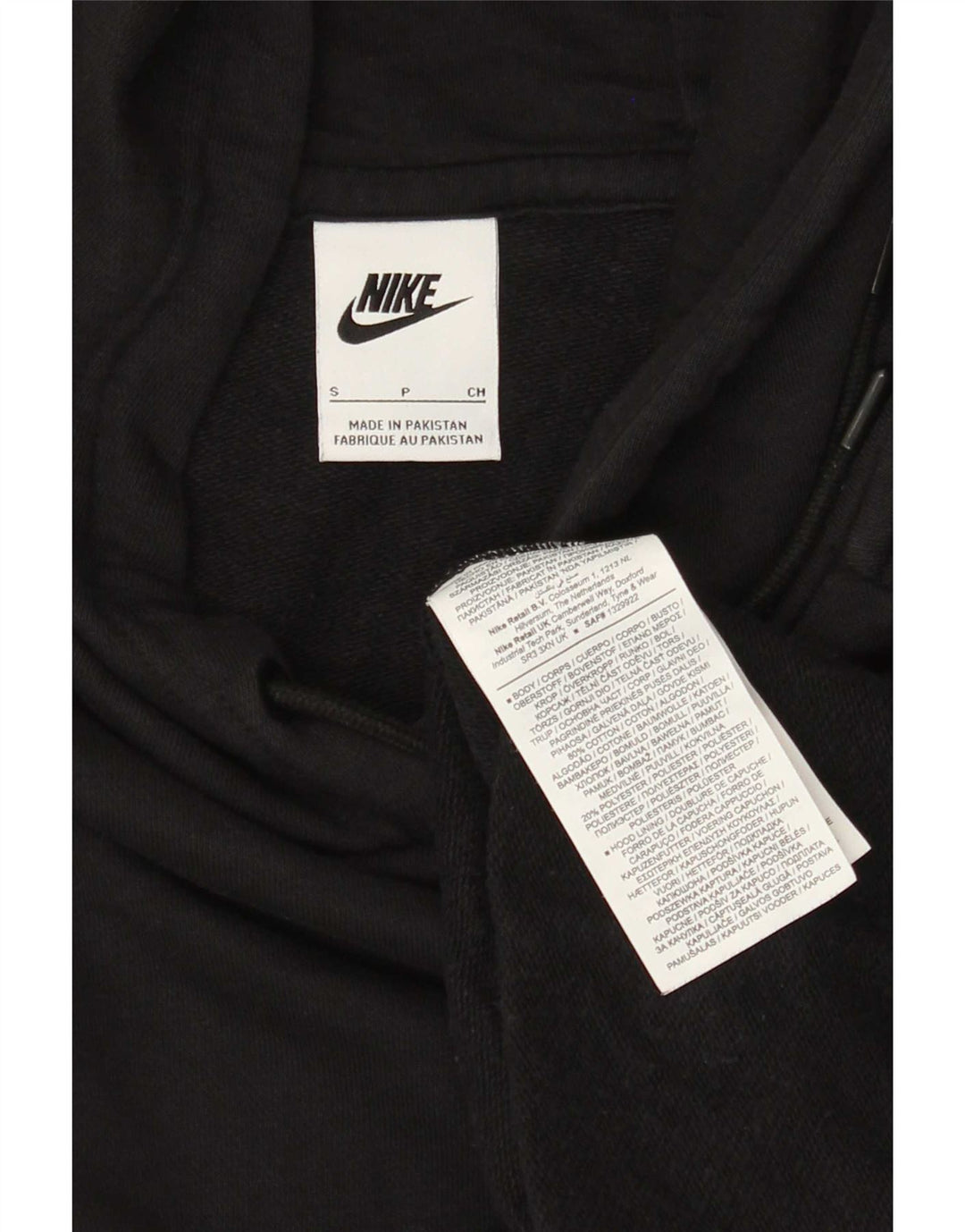 Nike Muška majica s kapuljačom Mala crna pamučna