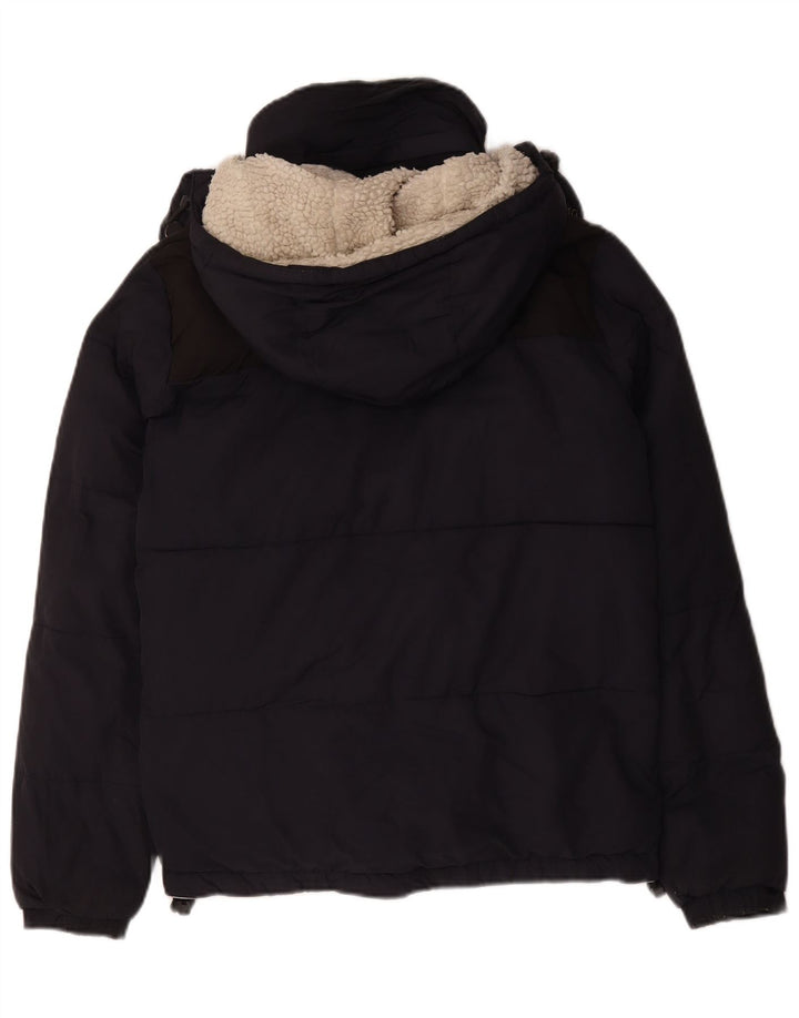 Superdry muška podstavljena jakna s kapuljačom UK 36 Mala tamnoplava poliester