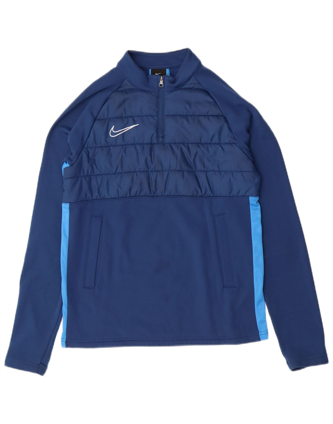 NIKE Boys Dri Fit Pullover Trenirka Top 12-13 Years Large Blue