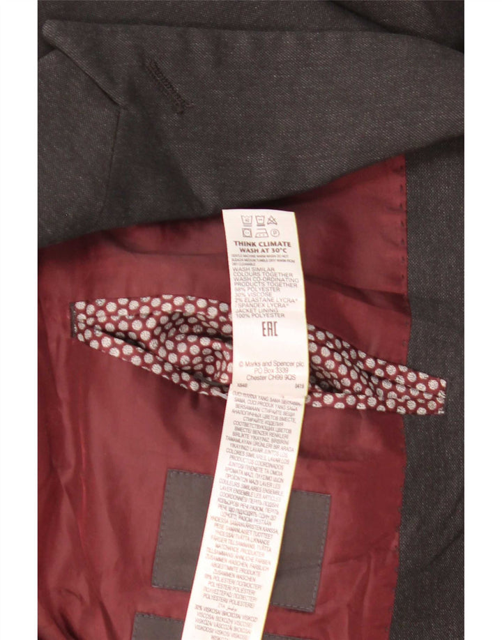 Marks & Spencer muška jakna sa 2 gumba EU 48 srednje sivi poliester