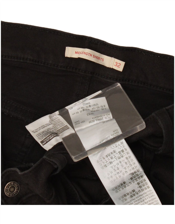 Levi's ženske traper kratke hlače srednjeg rasta W32 veliki crni pamuk