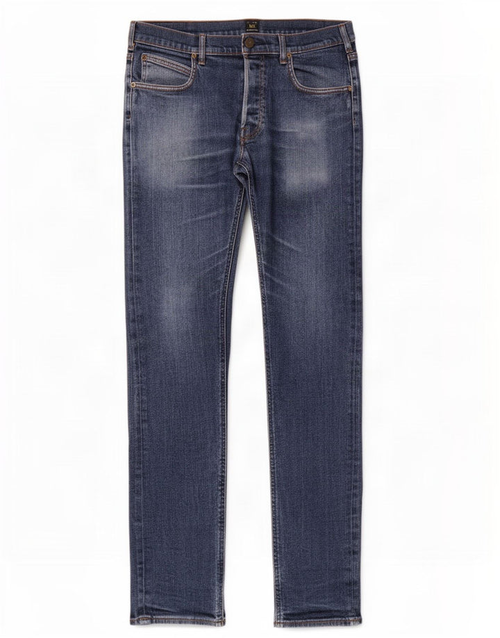 Lee Mens Daren Straight Jeans W36 L32 Plavi pamuk