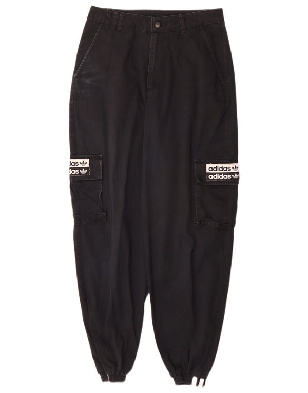 Adidas ženske kargo hlače visokog struka UK 8 male W26 L27 crne