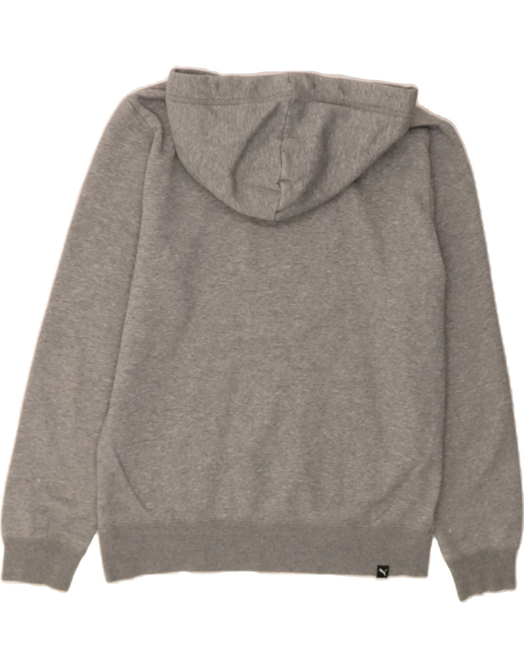 PUMA Mens Graphic Hoodie Jumper Medium Grey Cotton Vintage Puma and Second-Hand Puma from Messina Hembry 