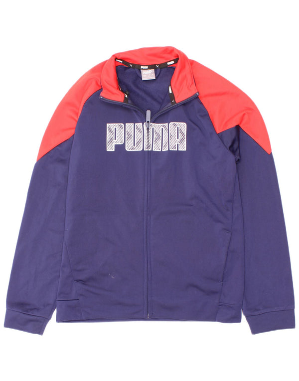 Gornja jakna trenirke Puma Boys Graphic 11-12 Years Navy Blue Colourblock