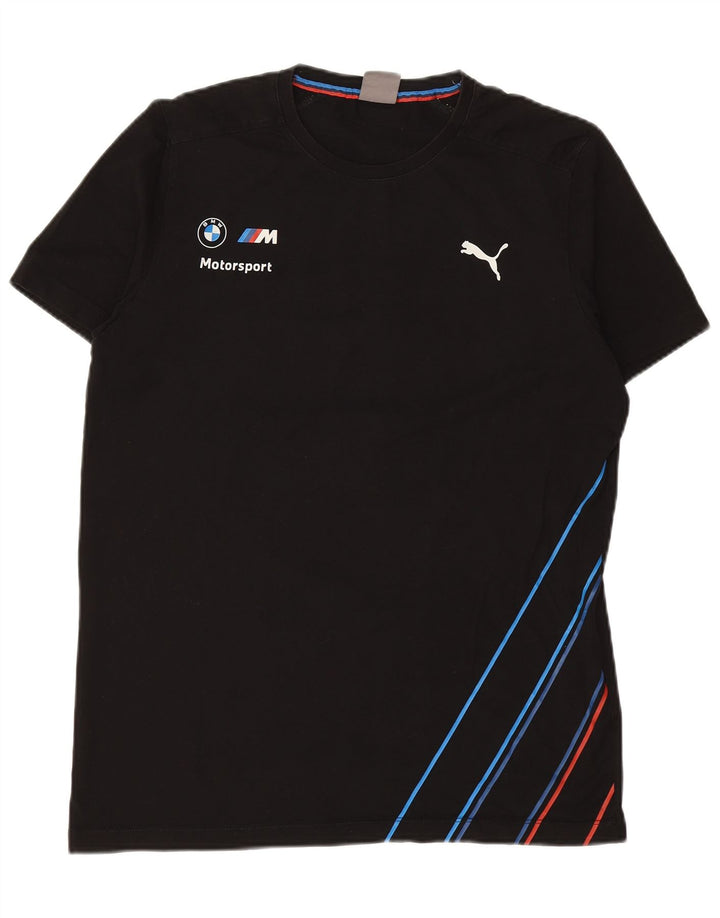 PUMA Muška majica kratkih rukava BMW Motorsport Graphic T-Shirt, veliki pamuk na crne pruge