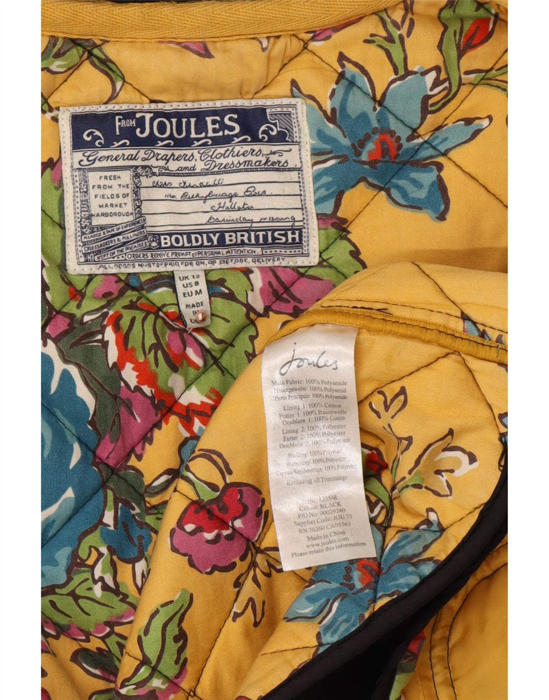 JOULES Ženska prošivena jakna UK 12 Srednji crni poliamid