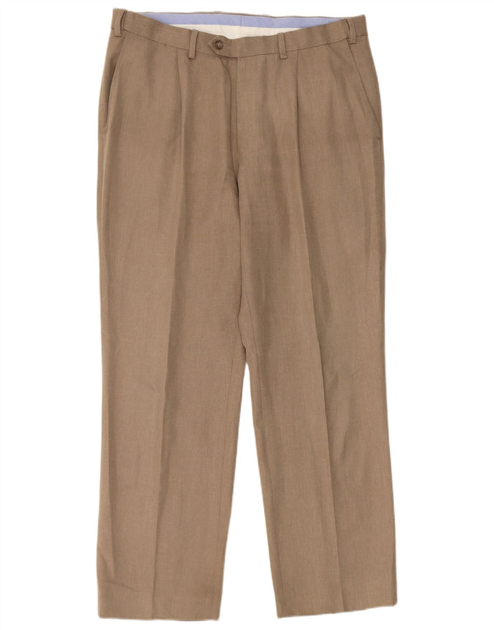 Marks & Spencer muške chino hlače standardnog kroja W34 L29 bež poliester
