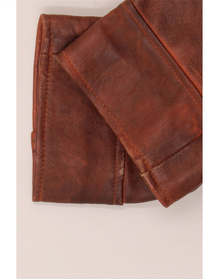 Vintage ženske UK 18 XL smeđa koža