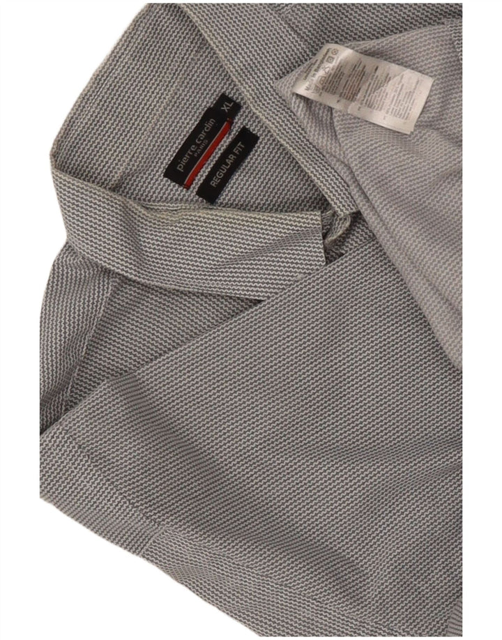 Pierre Cardin muška majica kratkih rukava standardnog kroja XL siva ševron poliester