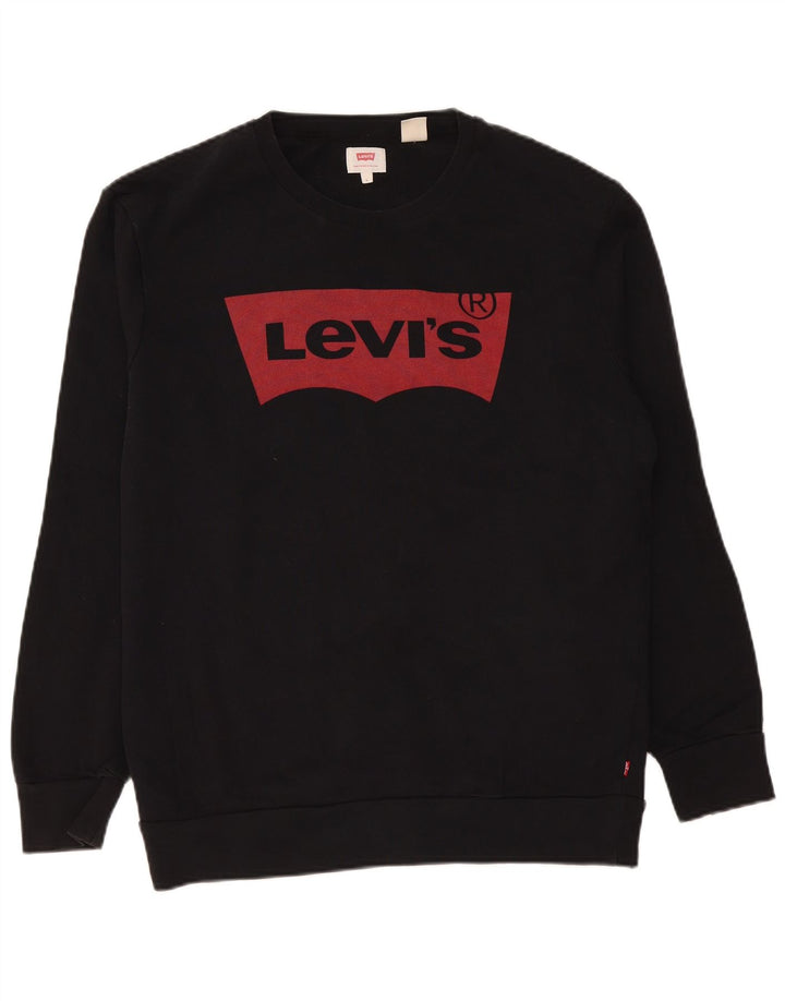 Levi's muška majica s grafičkim motivima, veliki crni pamuk