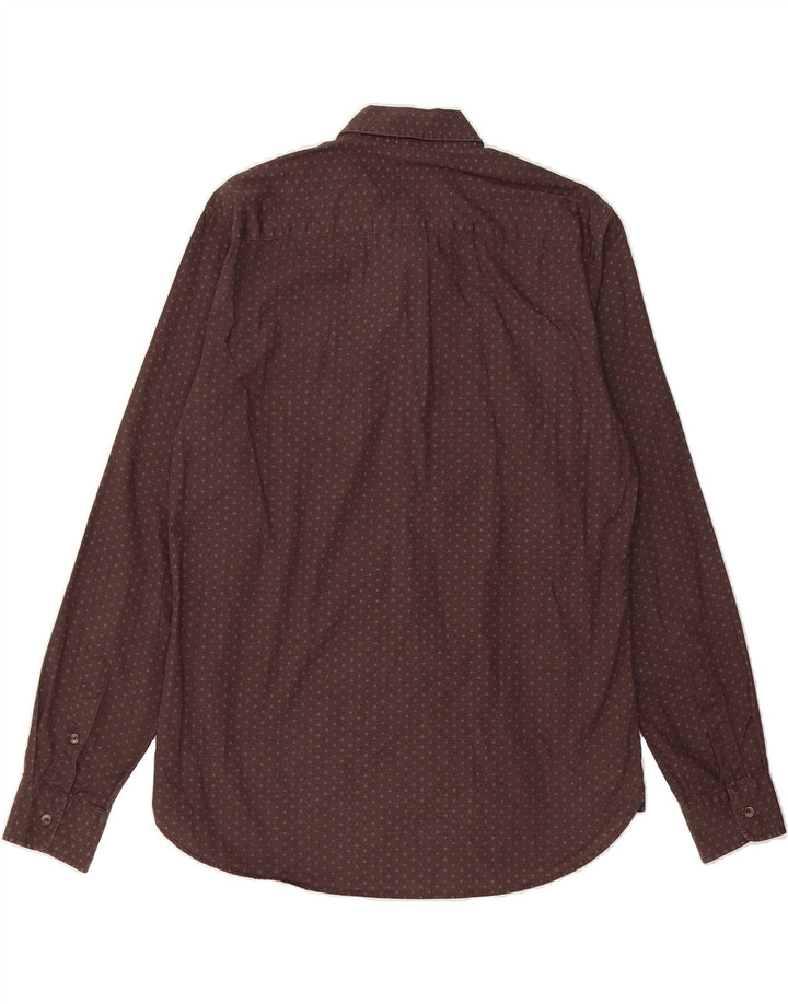 BENETTON Mens Shirt Medium Brown Spotted Vintage Benetton and Second-Hand Benetton from Messina Hembry 
