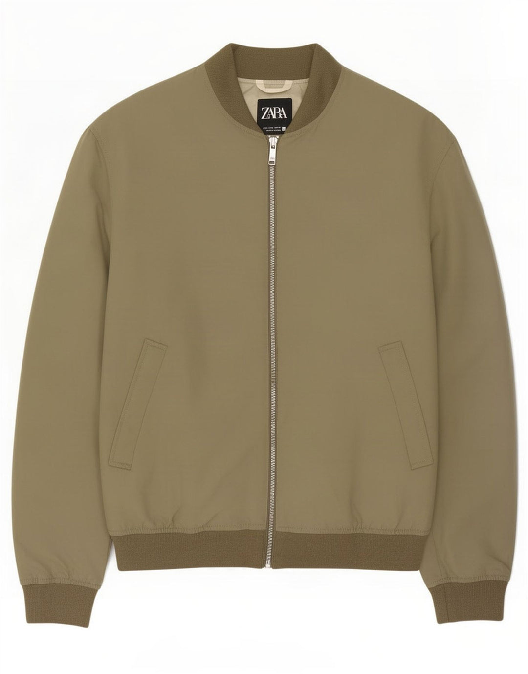 Zara muška bomber jakna UK 40 veliki zeleni poliester