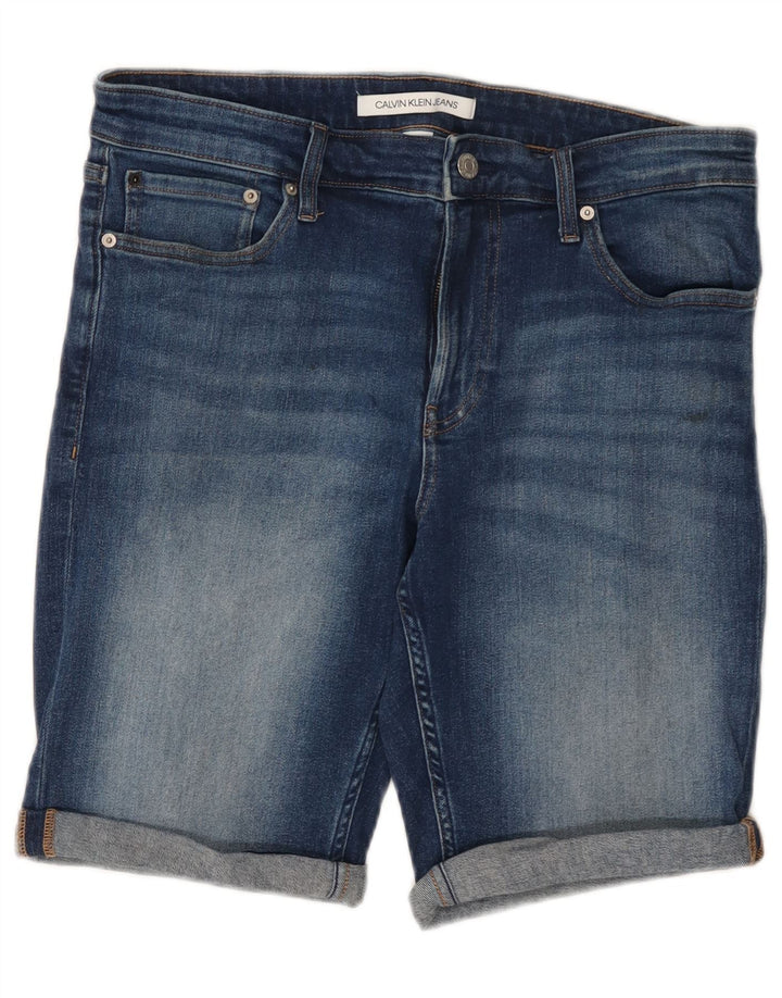 Calvin Klein muške traper kratke hlače W32 Srednje plavi pamuk
