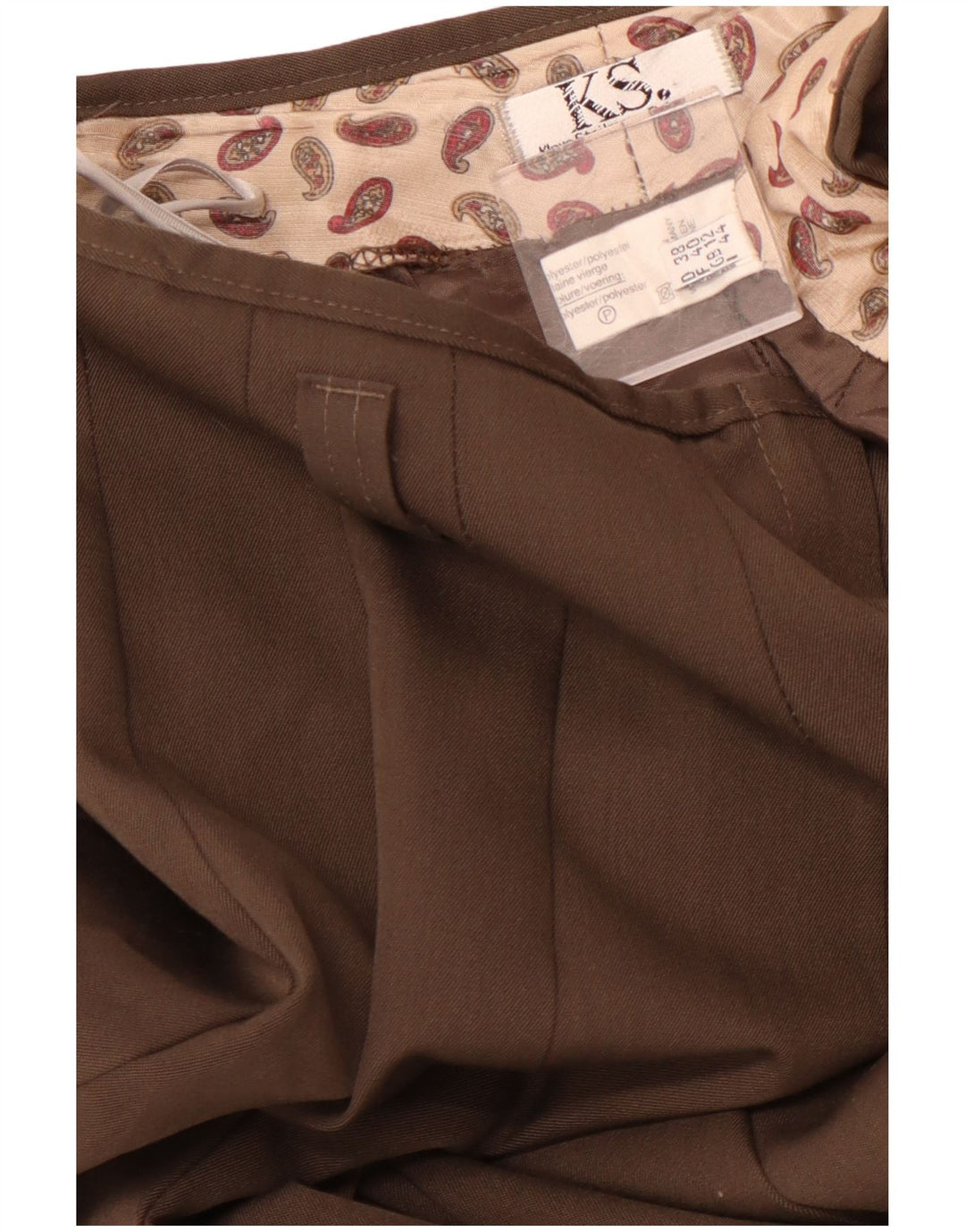 VINTAGE ženska plisirana suknja A-kroja visokog struka UK 12 Srednje W28 Smeđa