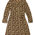 Vintage ženska haljina A-kroja UK 12 srednje raznobojna houndstooth