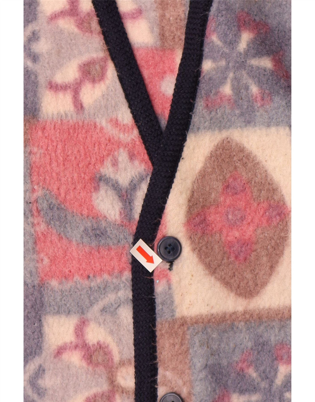 VINTAGE muška jakna od flisa UK 42 XL Višebojni Fair Isle poliester