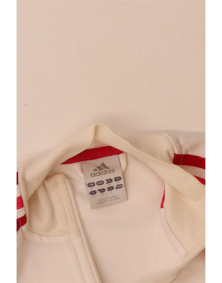 Adidas ženska gornja jakna trenirke s grafičkim motivima UK 8 Small Off White poliester