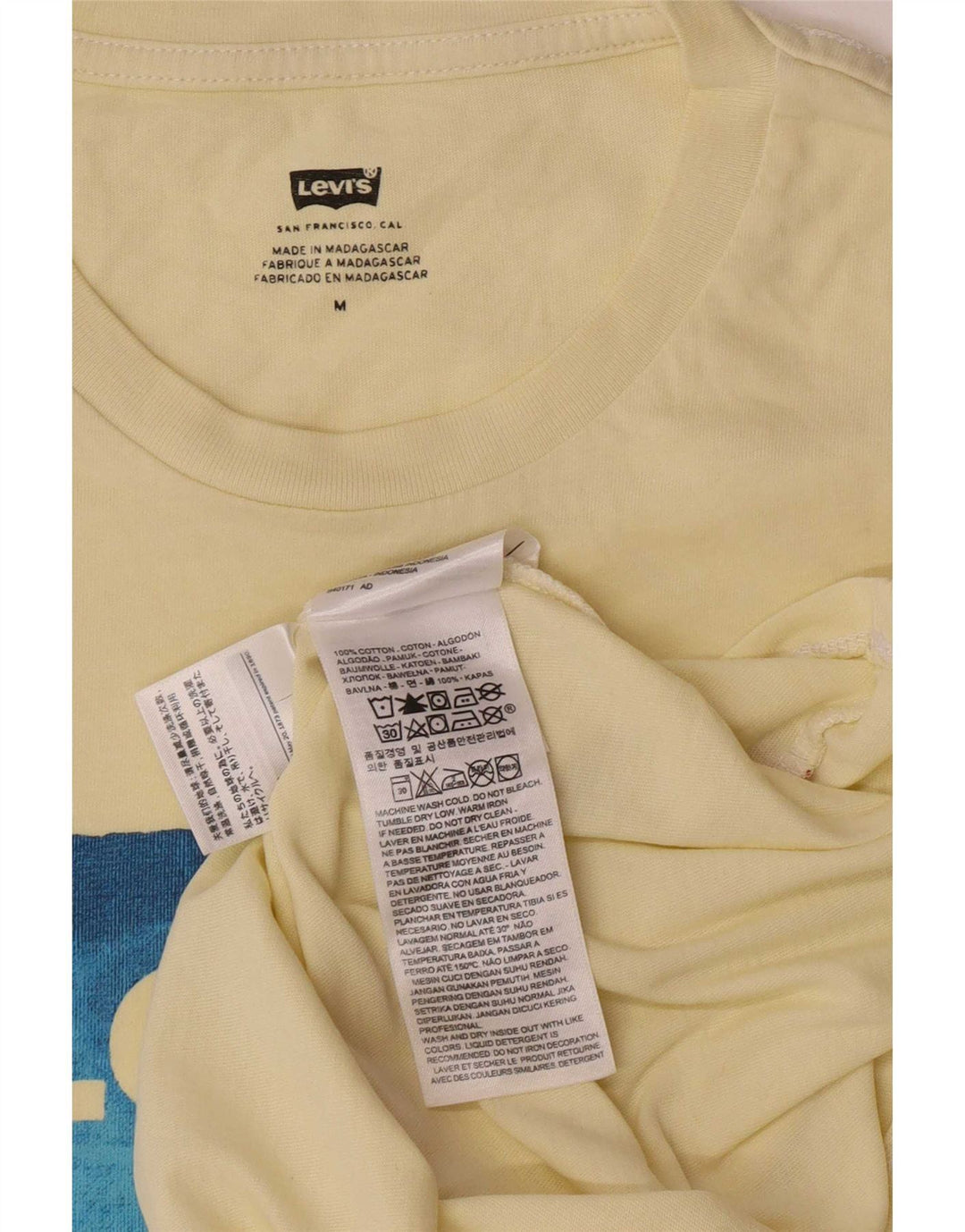 Levi's muška majica kratkih rukava s grafičkim motivima srednje žuti pamuk