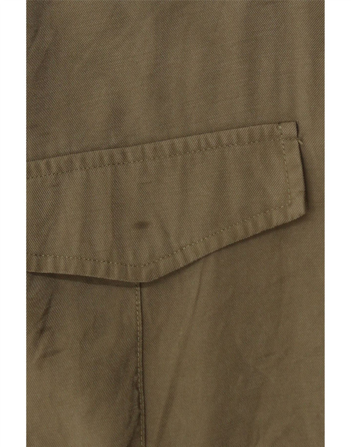 ZARA Womens Oversized Utility Jacket UK 16 Large Khaki Viscose