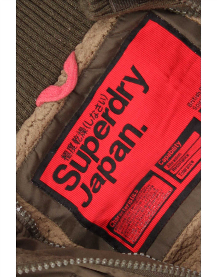 Superdry ženska jakna vjetrovka s kapuljačom UK 16 veliki kaki poliester