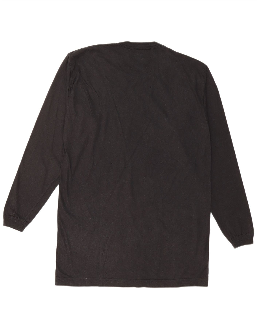 RIFLE Mens Top Long Sleeve Medium Black Cotton