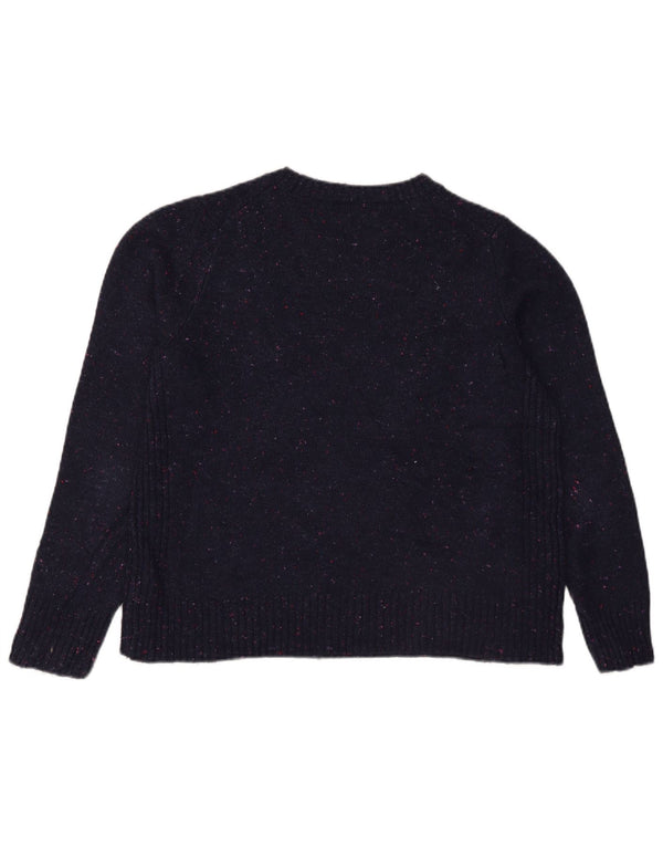 Marks & Spencer Womens Crew Neck Jumper Sweater UK 12 Medium Navy Blue