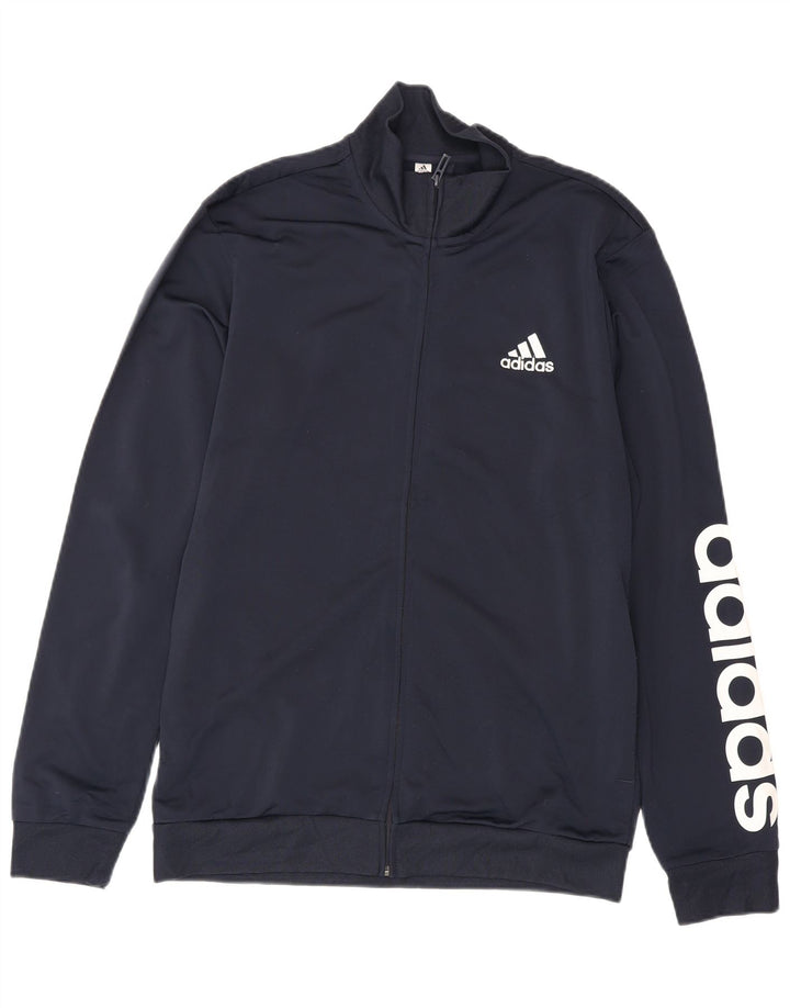 Adidas muška trenirka s grafičkim motivima, gornja jakna UK 40/42, srednje tamnoplava