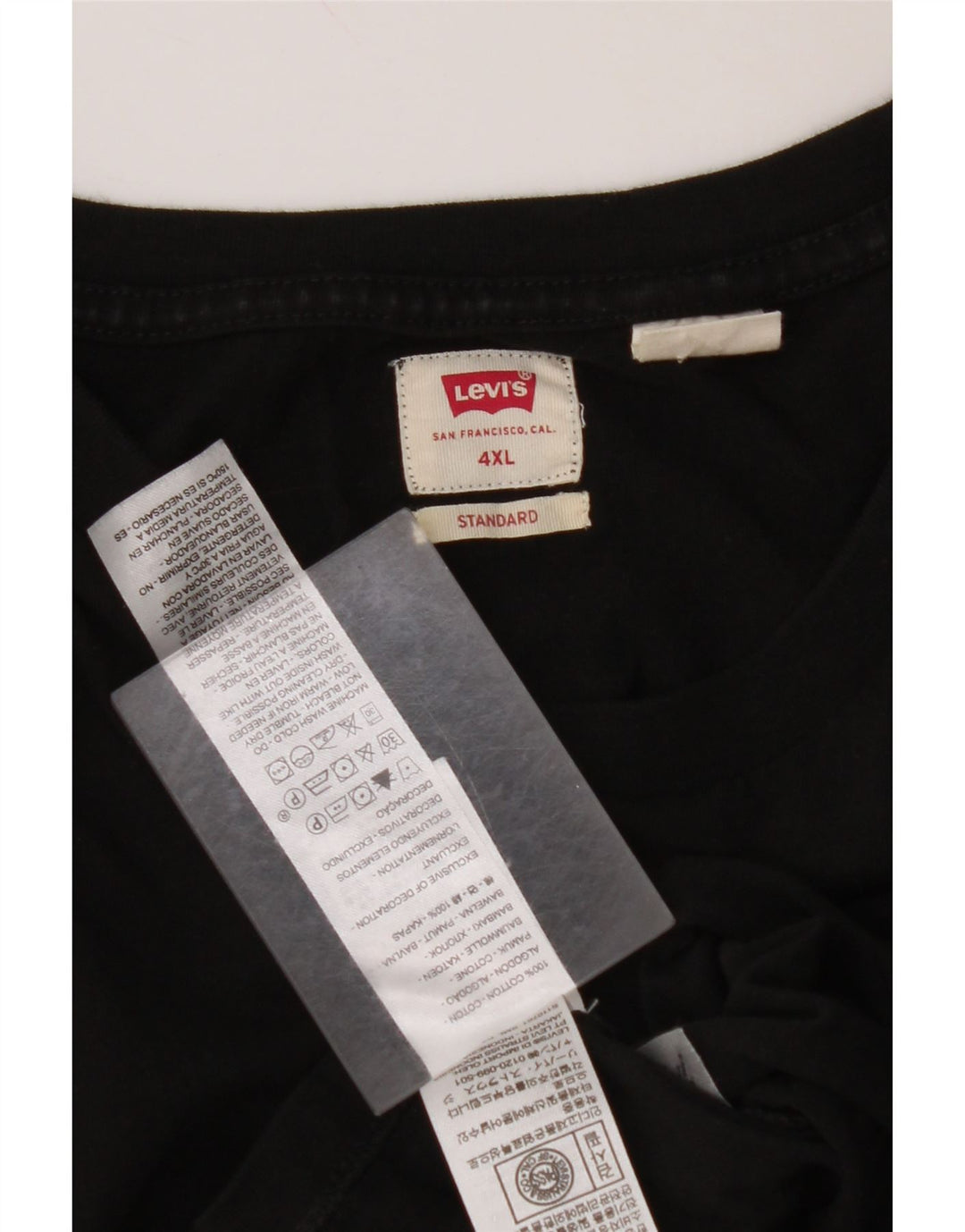 LEVI'S Standardna muška majica kratkih rukava 4XL crni pamuk