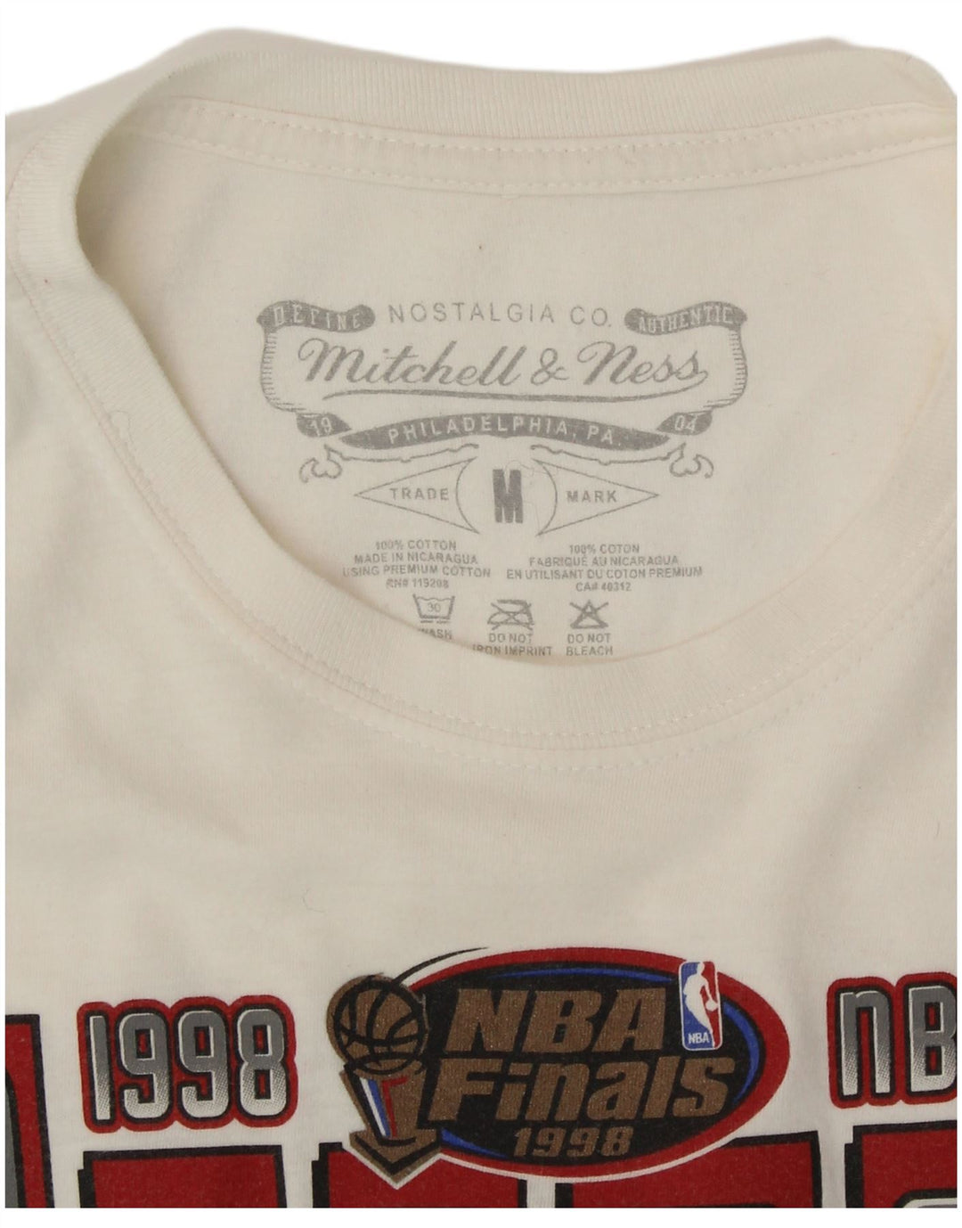 MITCHELL & NESS Muška majica s grafičkim motivima Chicago Bulls srednje bijele boje