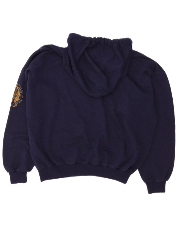 Vintage ženska jakna s kapuljačom s kapuljačom UK 14 srednje tamnoplava