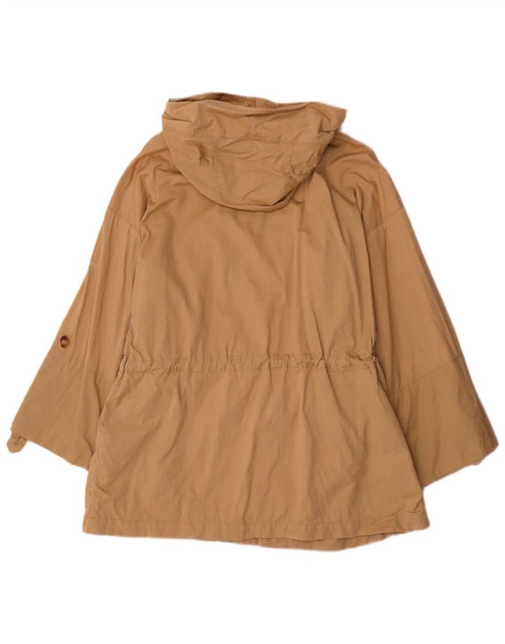 MASSIMO DUTTI Ženska parka jakna s kapuljačom UK 14 srednje bež pamuk