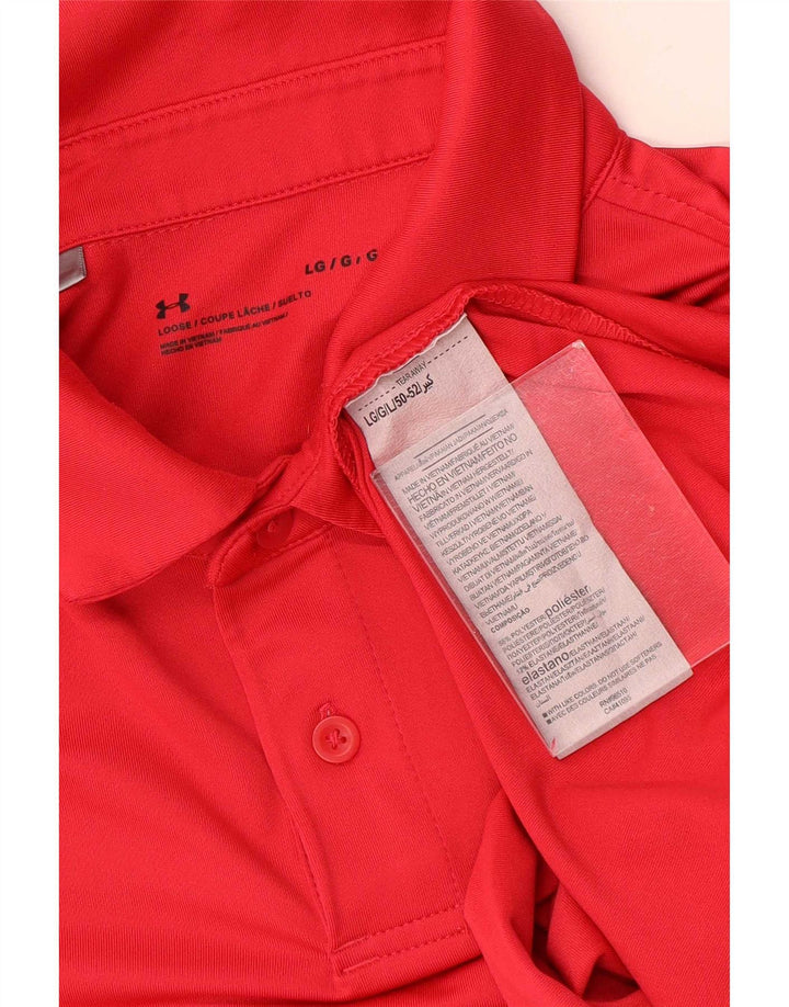 Under Armour muška grafička polo majica veliki crveni poliester