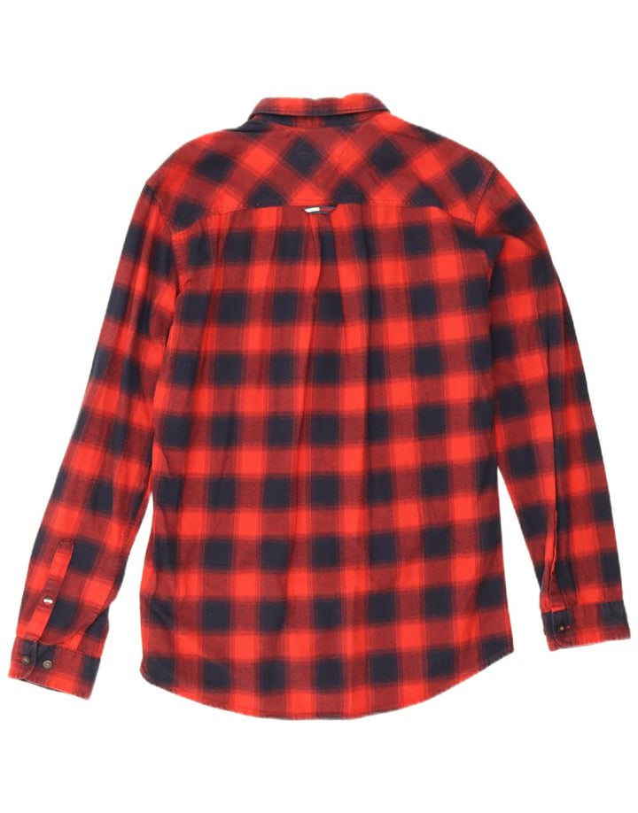 Tommy Hilfiger muška kockasta flanelska košulja standardnog kroja srednje crvene kare