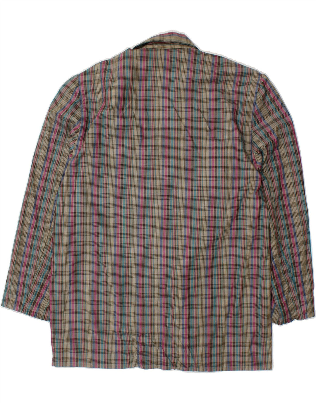 VINTAGE Womens Double Breasted Blazer Jacket UK 14 Large Grey Check Vintage Vintage and Second-Hand Vintage from Messina Hembry 