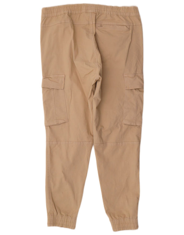 Zara muške Joggers Cargo Hlače EU 44 Large W34 L29 Bež Pamuk