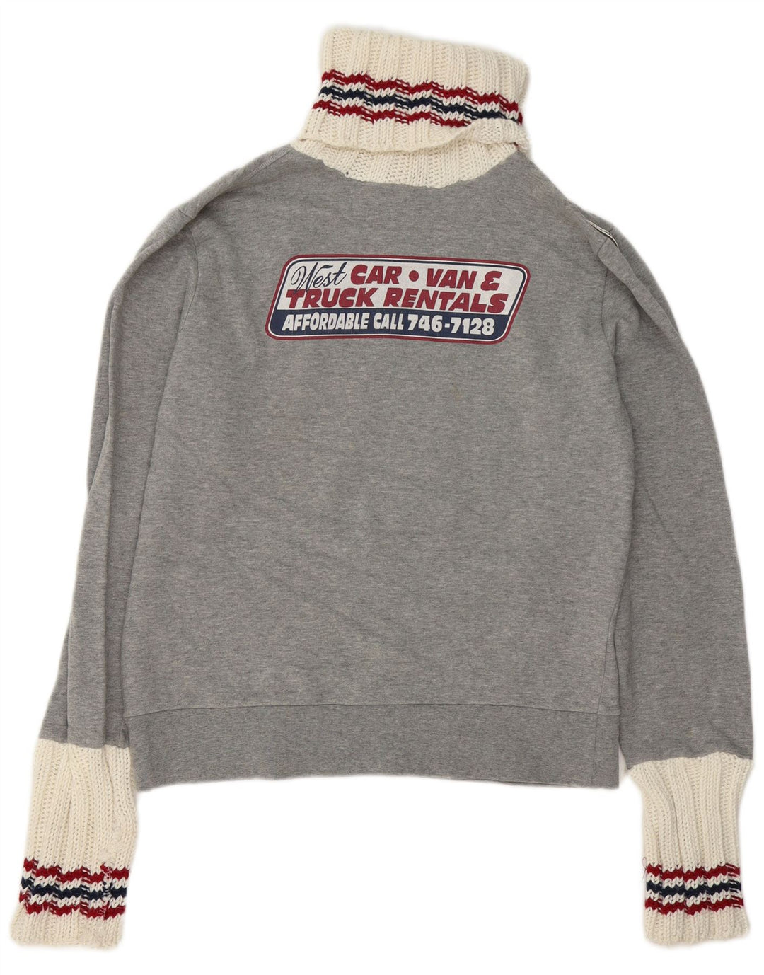 Zu Elements Ženski džemper s grafičkim motivima UK 16 Large Gray Colourblock